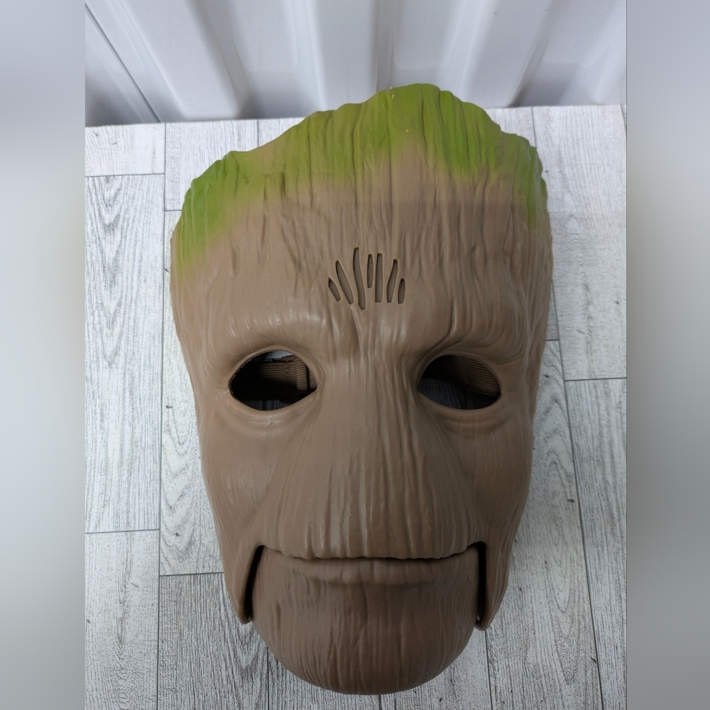 groot Disney Brown and Green Tree Character Mask